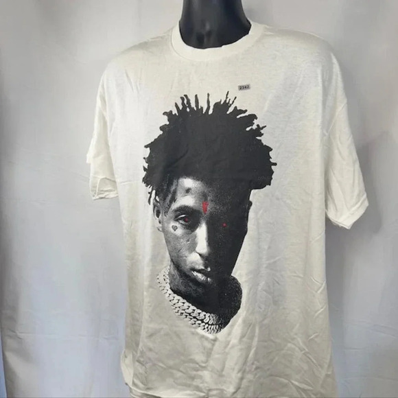 NWOT YoungBoy NBA x Vlone Reapers Child Tee Crew Neck Short Sleeve White Mens XL - Picture 2 of 7